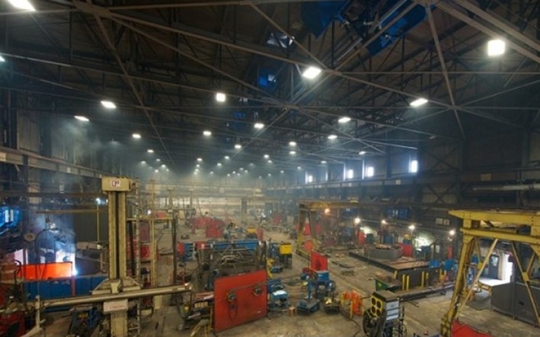 large warehouse operation with dim lights