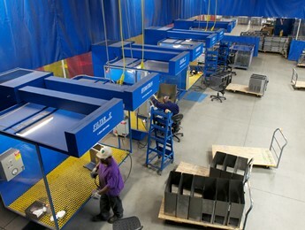 warehouse downdraft manufacturing tables