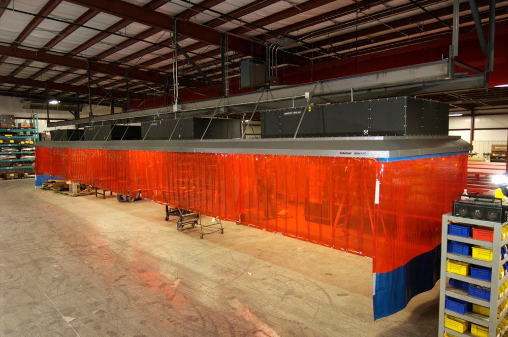 large orange booth warehouse services