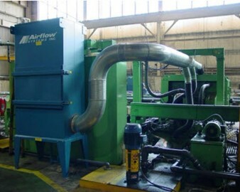 large airflow blue machinery